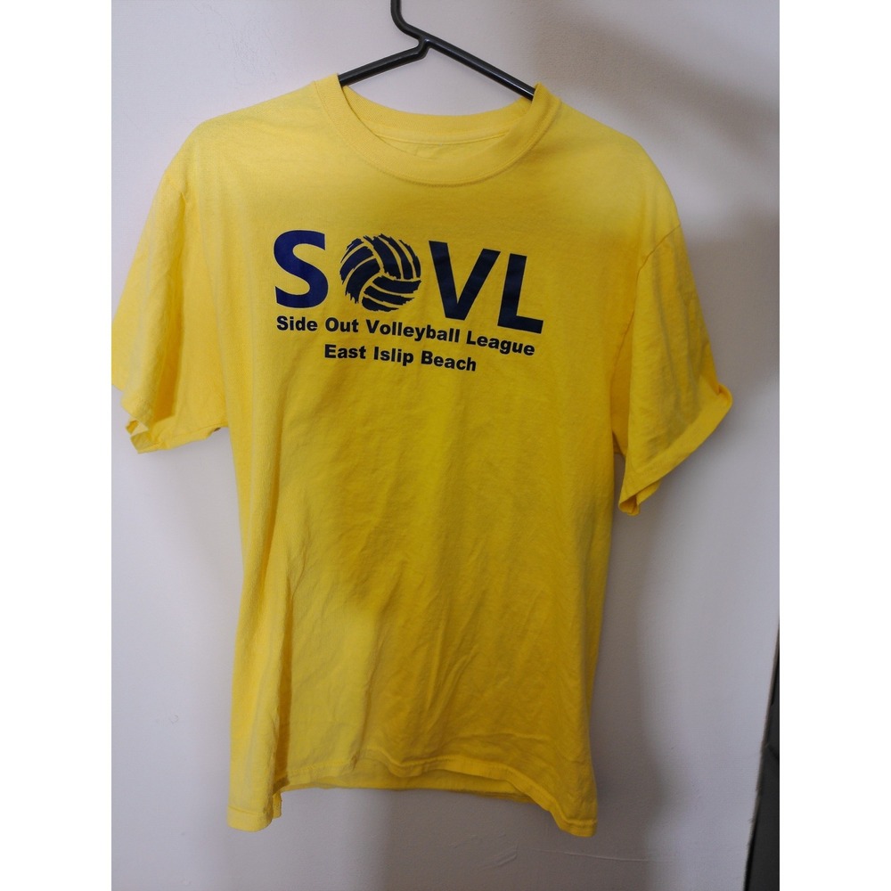 SOVL Side Out Volleyball League Tee Women S Yellow Retro Graphic Beachy Sporty